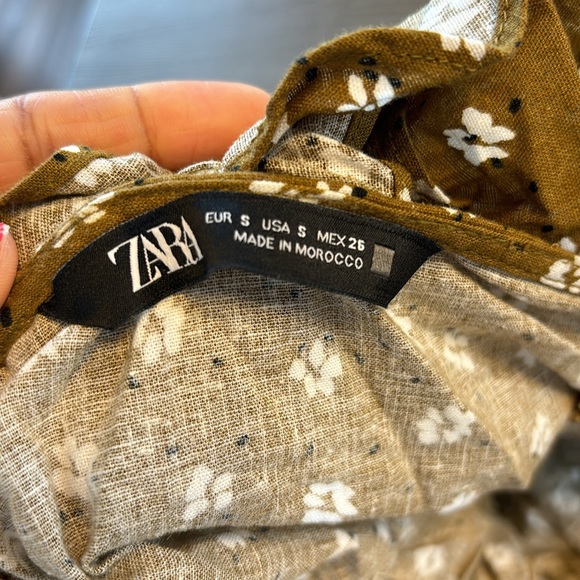 NWOT Zara Printed Dress With Draping Size S - Picture 7 of 11